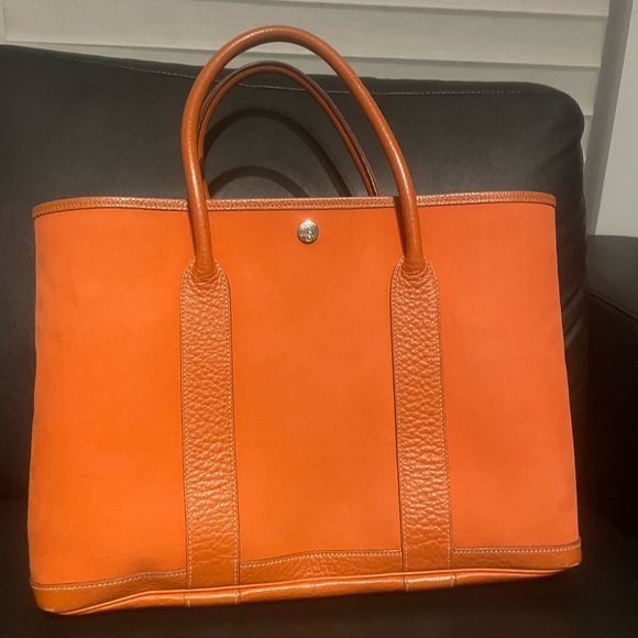 Hermes Handbags - Authentic Hermès Garden Party 36 Tote – Orange (Vintage)